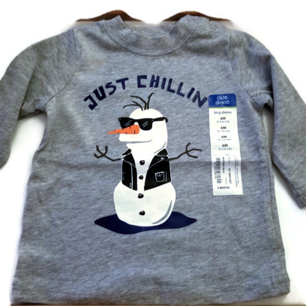 NWT adorable Okie Dokie Snowman T-Shirt